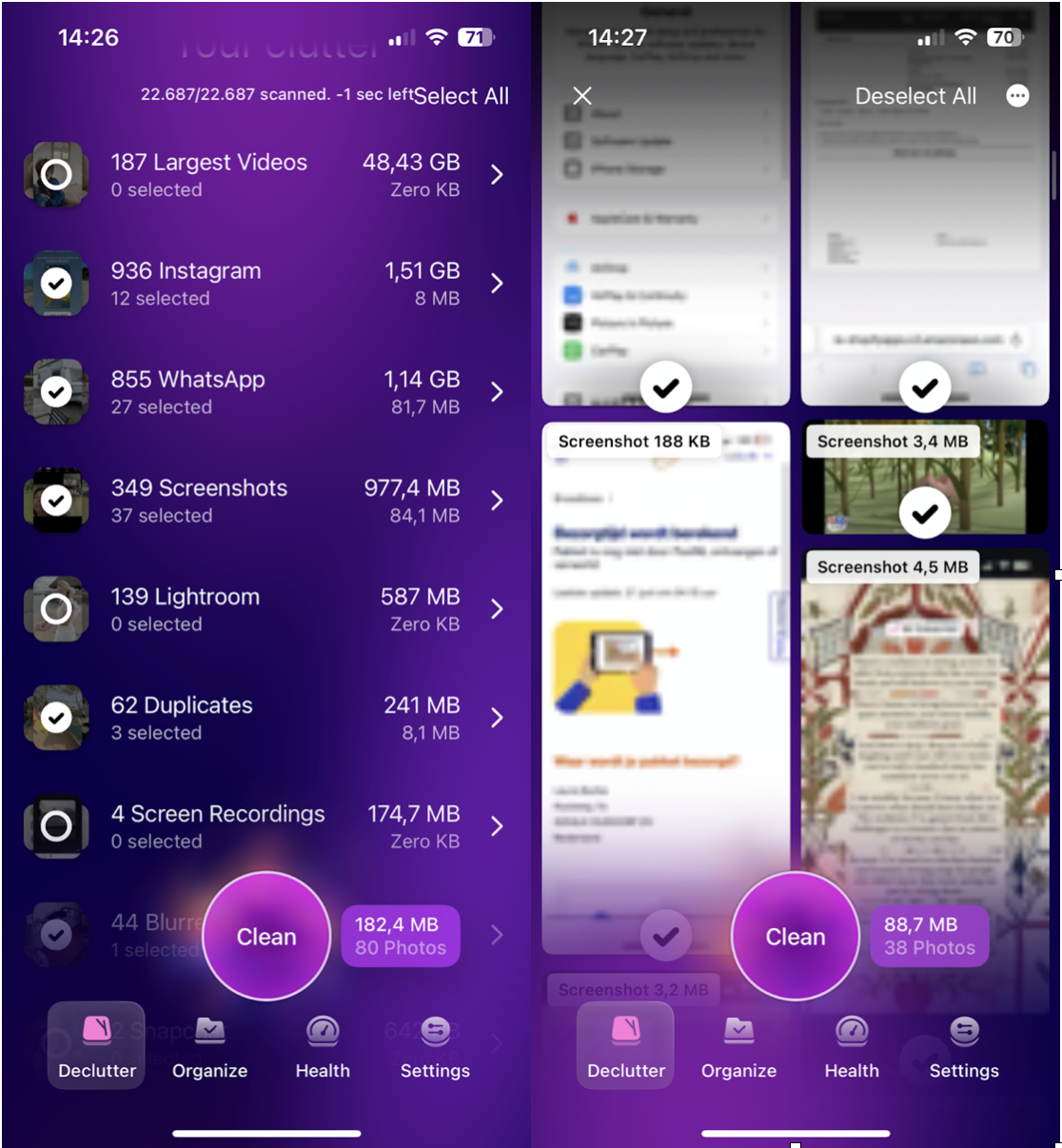 Clean up clutter on iPhone