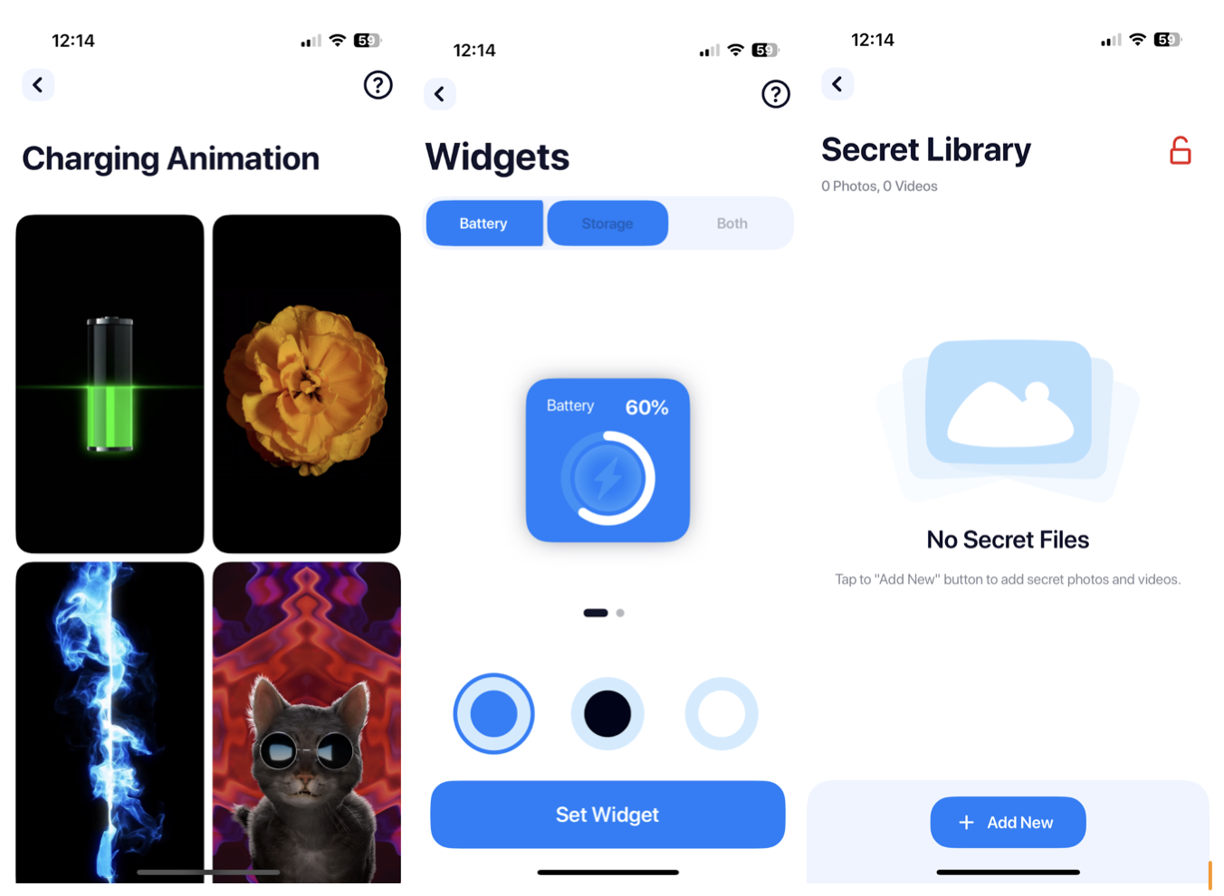 The Little Extras: Widgets, Charging Animations, Secret Vault