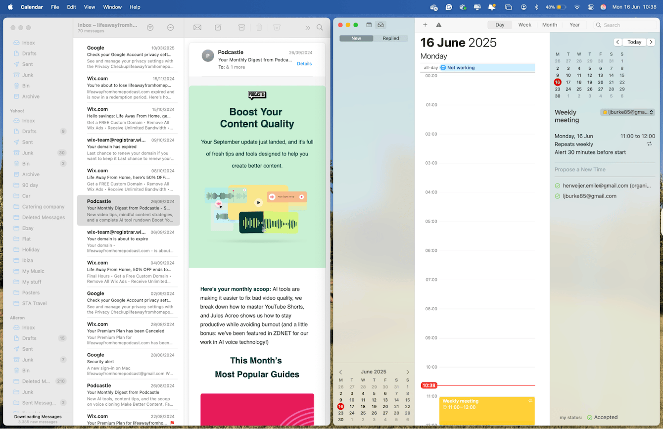 Your screen will shift into Split View, and you'll be prompted to select the second app to fill the opposite side