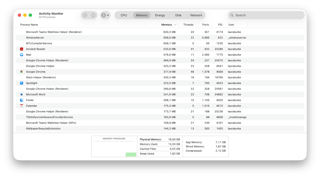 Check Activity Monitor