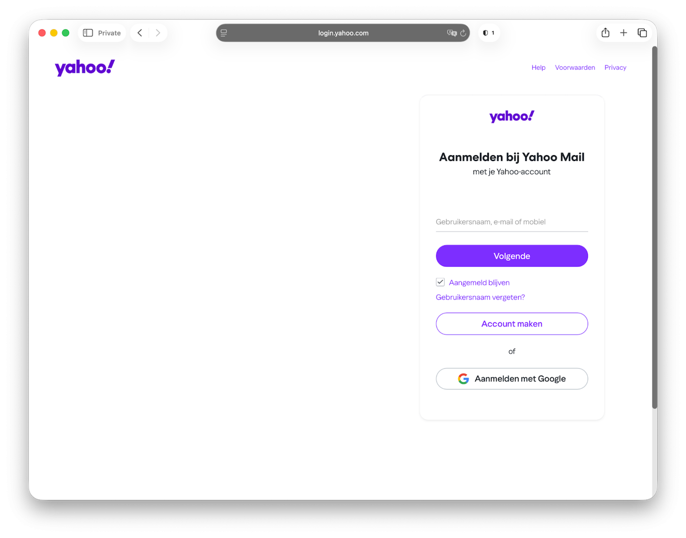 Open webmail in a browser