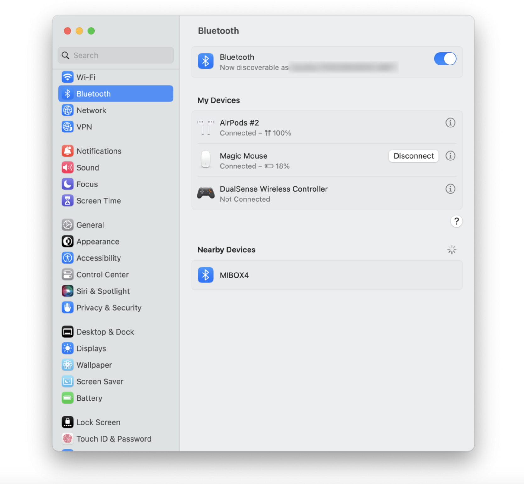 Magic Mouse settings