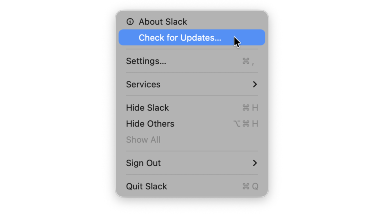 Mac &ndash; Check for Updates