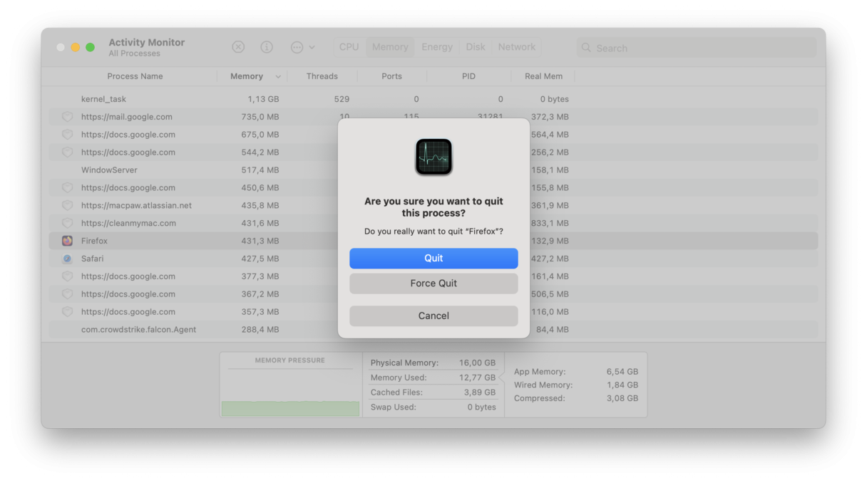 Sjekk Aktivitetsmonitor