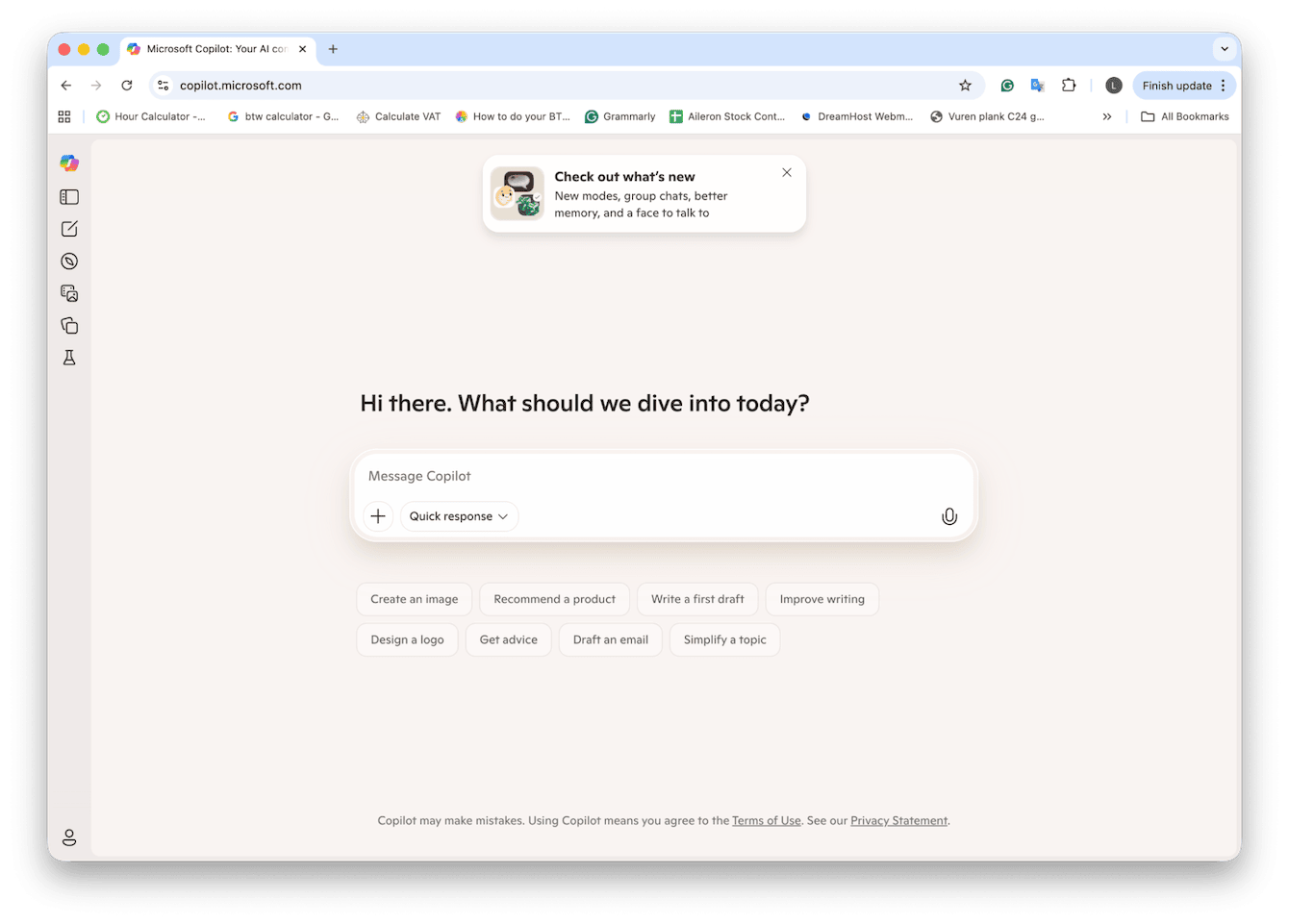 Microsoft Copilot on Mac